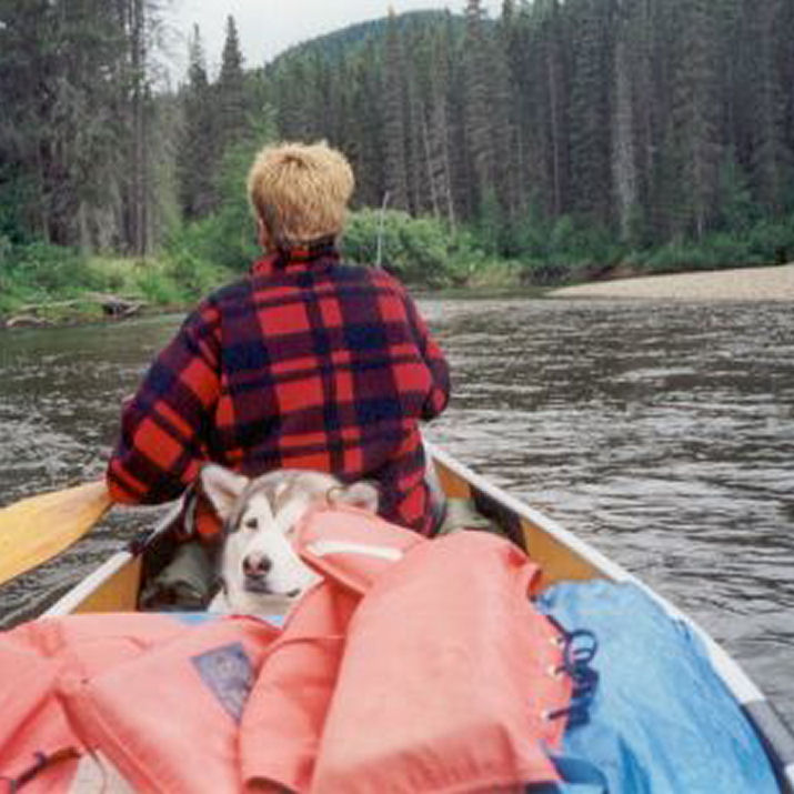 Canoeing Pictures of Alaskan Malamutes